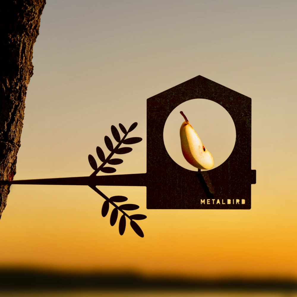 Metalbird-Futterhaus aus Cortenstahl - Bild 2