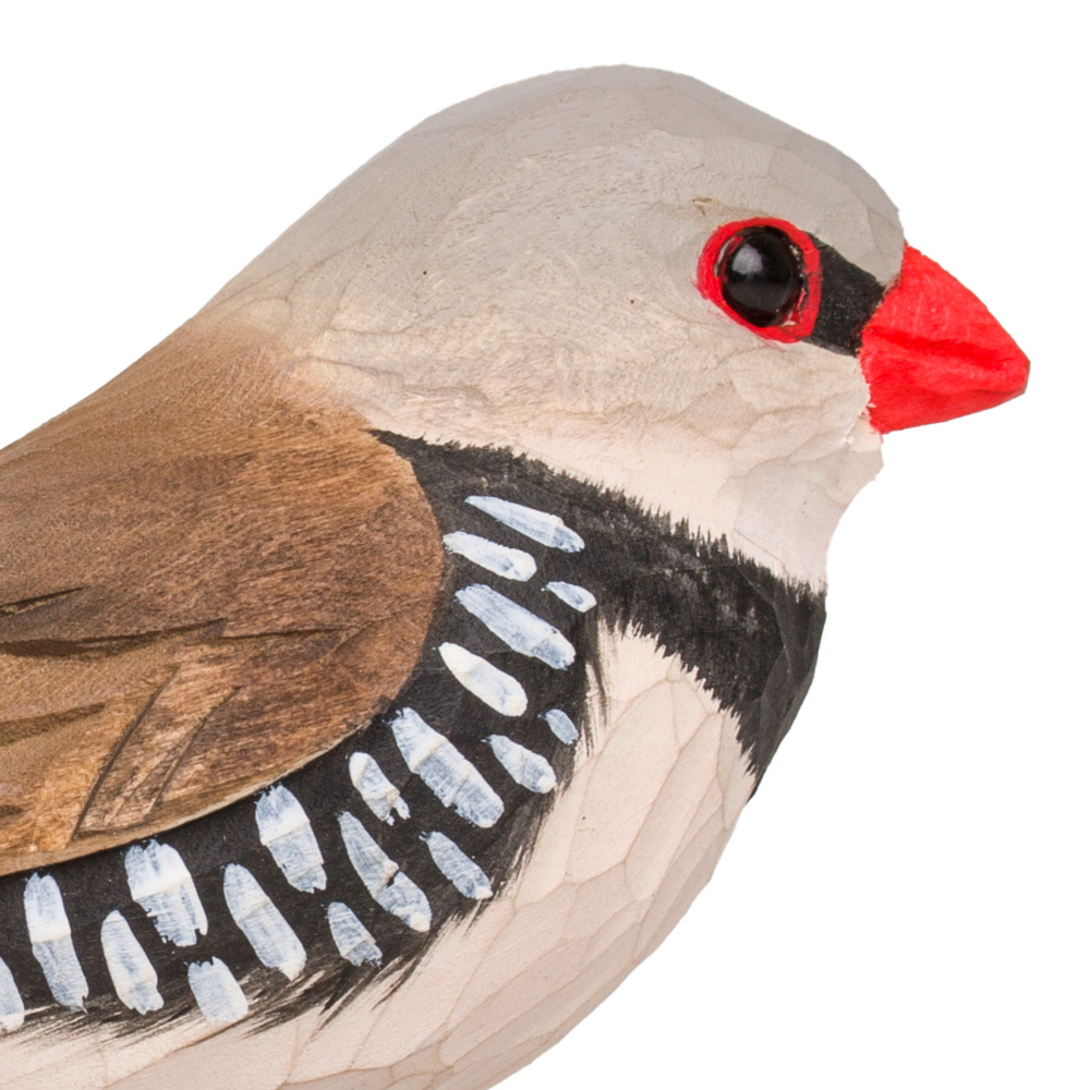 Wildlife Garden wooden bird - diamond firetail - Image 3