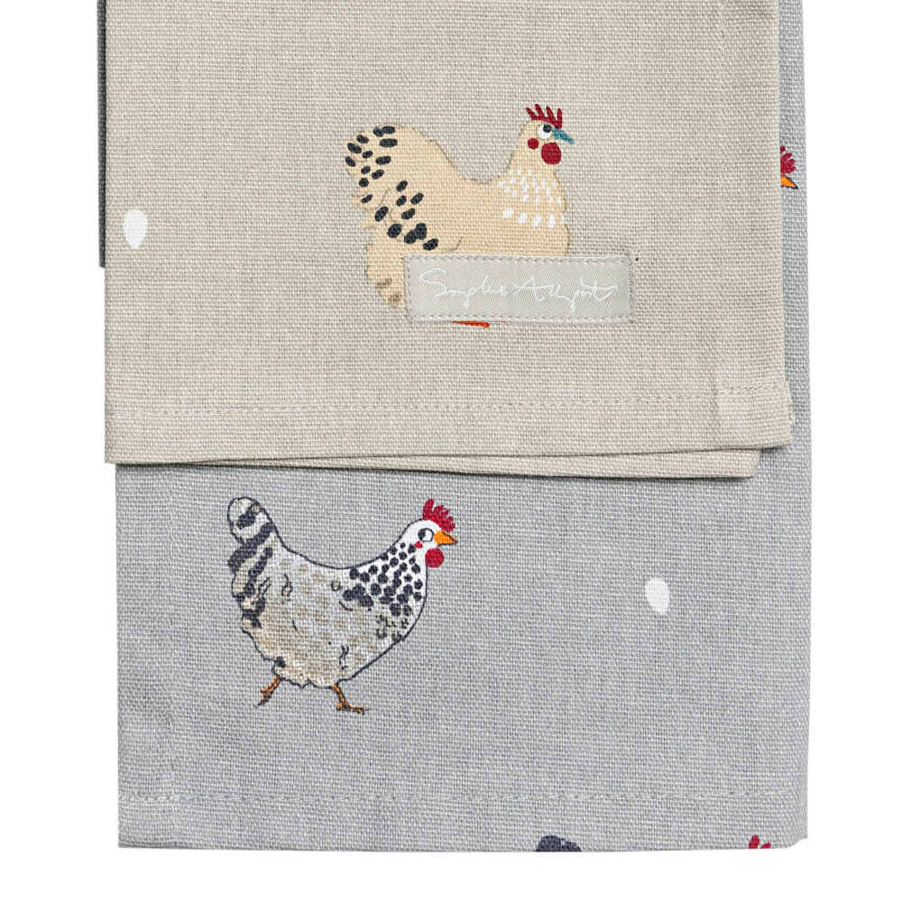Sophie Allport theedoek - Lay A Little Egg Hen, 2 st. - Afbeelding 2