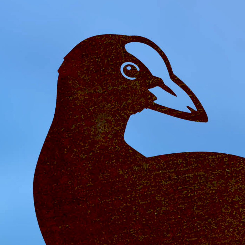 Metalbird bird in corten steel - blizzard - Image 3