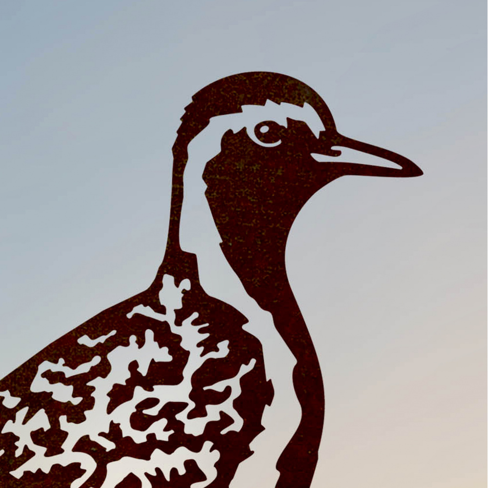 Metalbird fugl i cortenstål - hjejle - Billede 3