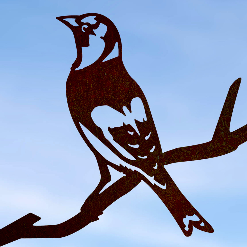 Metalbird bird in corten steel - stillits - Image 3