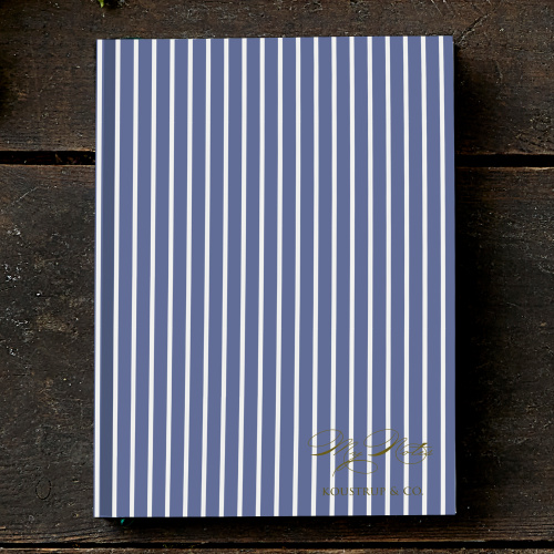 Koustrup & Co. notitieboek - blauw gestreept