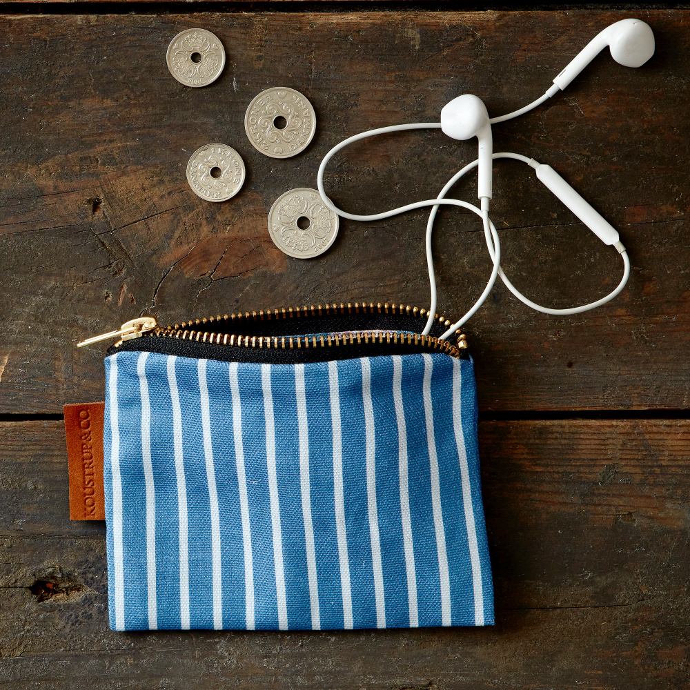 Koustrup & Co. portemonnee - blauw gestreept - Afbeelding 3