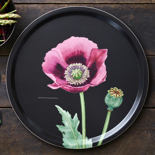 Koustrup & Co. Tablett, Ø38 - rosa Mohn