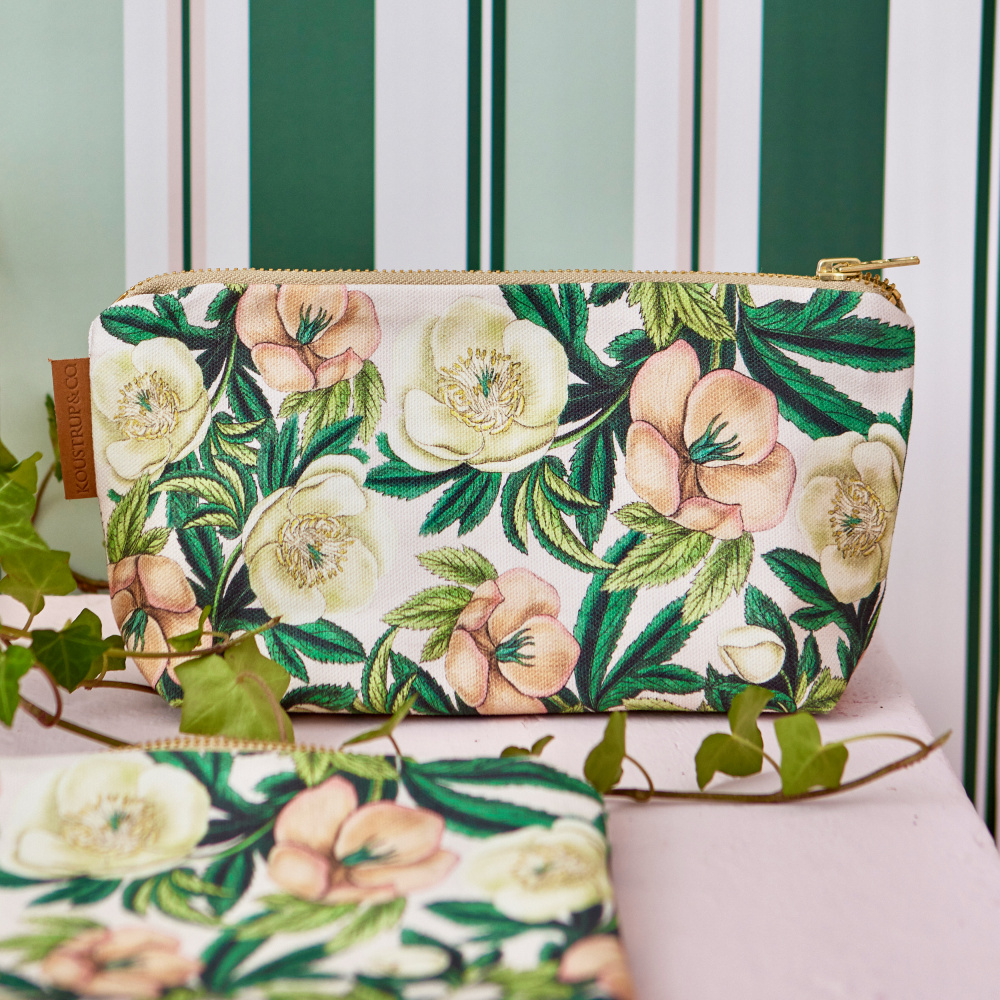 Koustrup & Co. trousse à cosmétiques avec fond - roses de Noël - Image 3