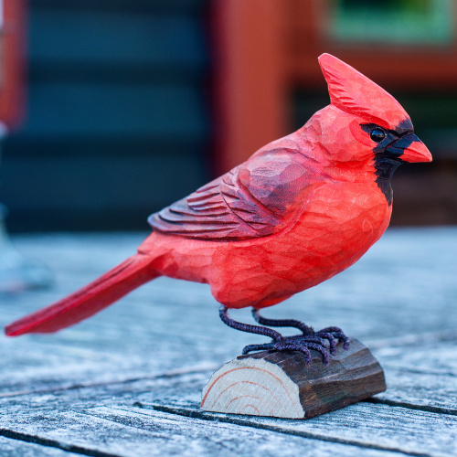 Wildlife Garden oiseau en bois - cardinal rouge