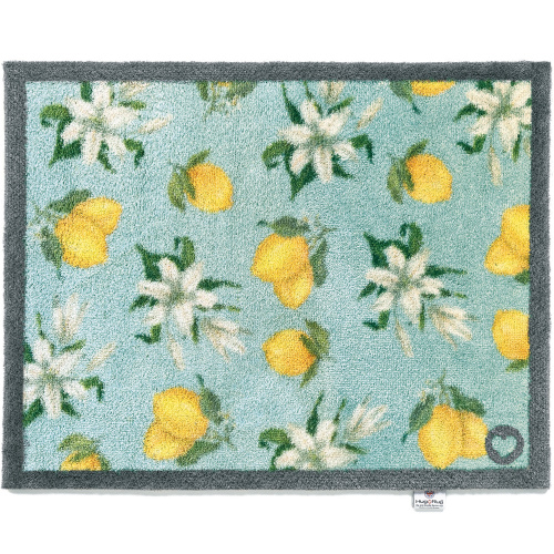 Hug Rug Öko-Fußmatte, 65x85 - Zitronen und Lilien
