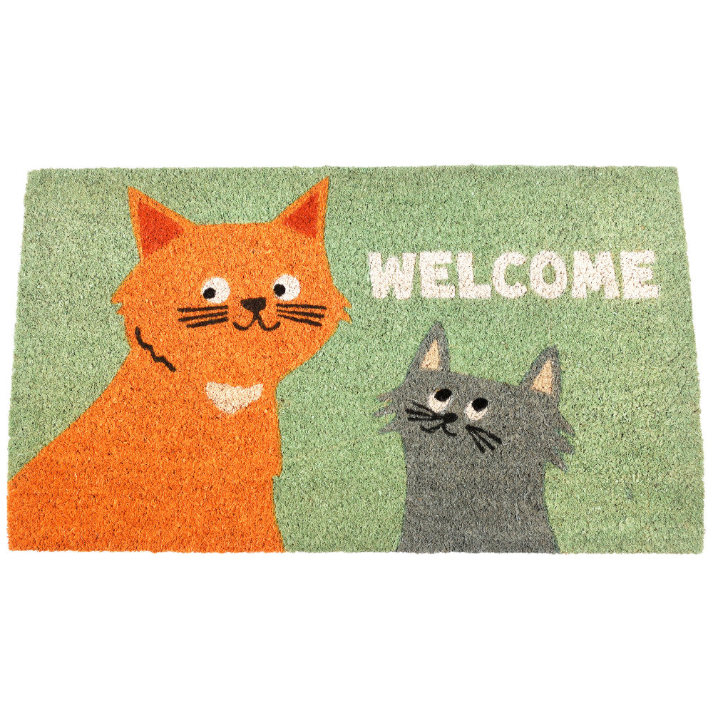 Rex London coir doormat - cats