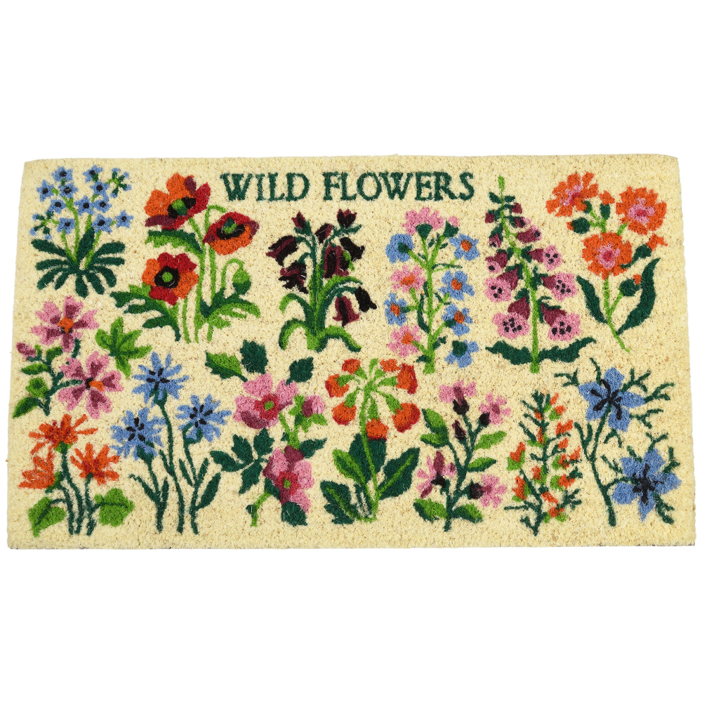 Rex London coir doormat - flowers