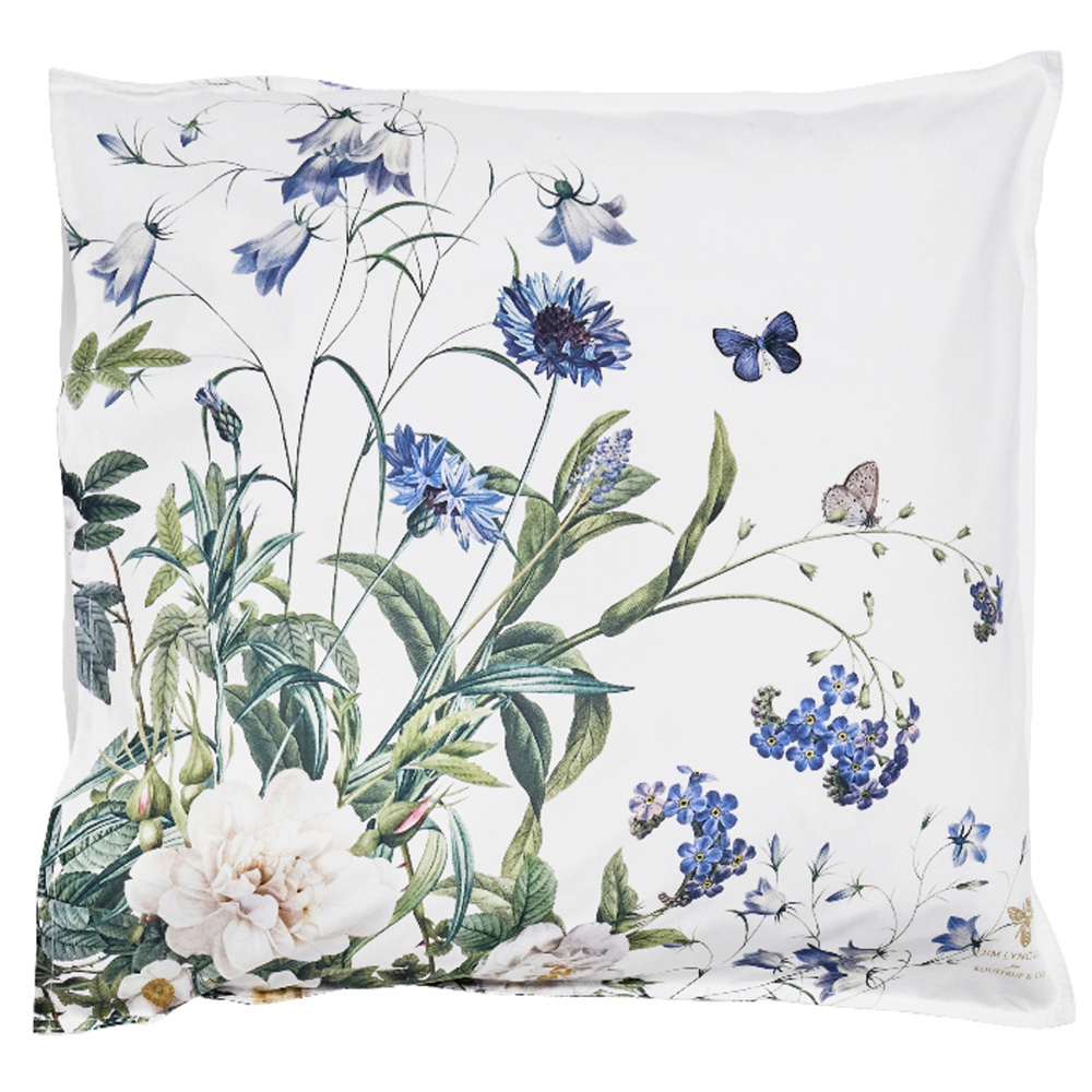 Jim Lyngvild pudebetræk, 60x63 - Blue Flower Garden