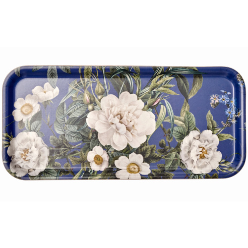 Jim Lyngvild Tablett, 32x15 - Blue Flower Garden