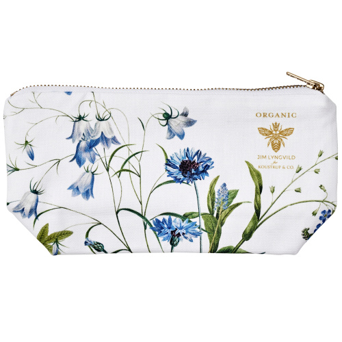 Jim Lyngvild Kosmetiktasche mit Boden - Blue Flower Garden
