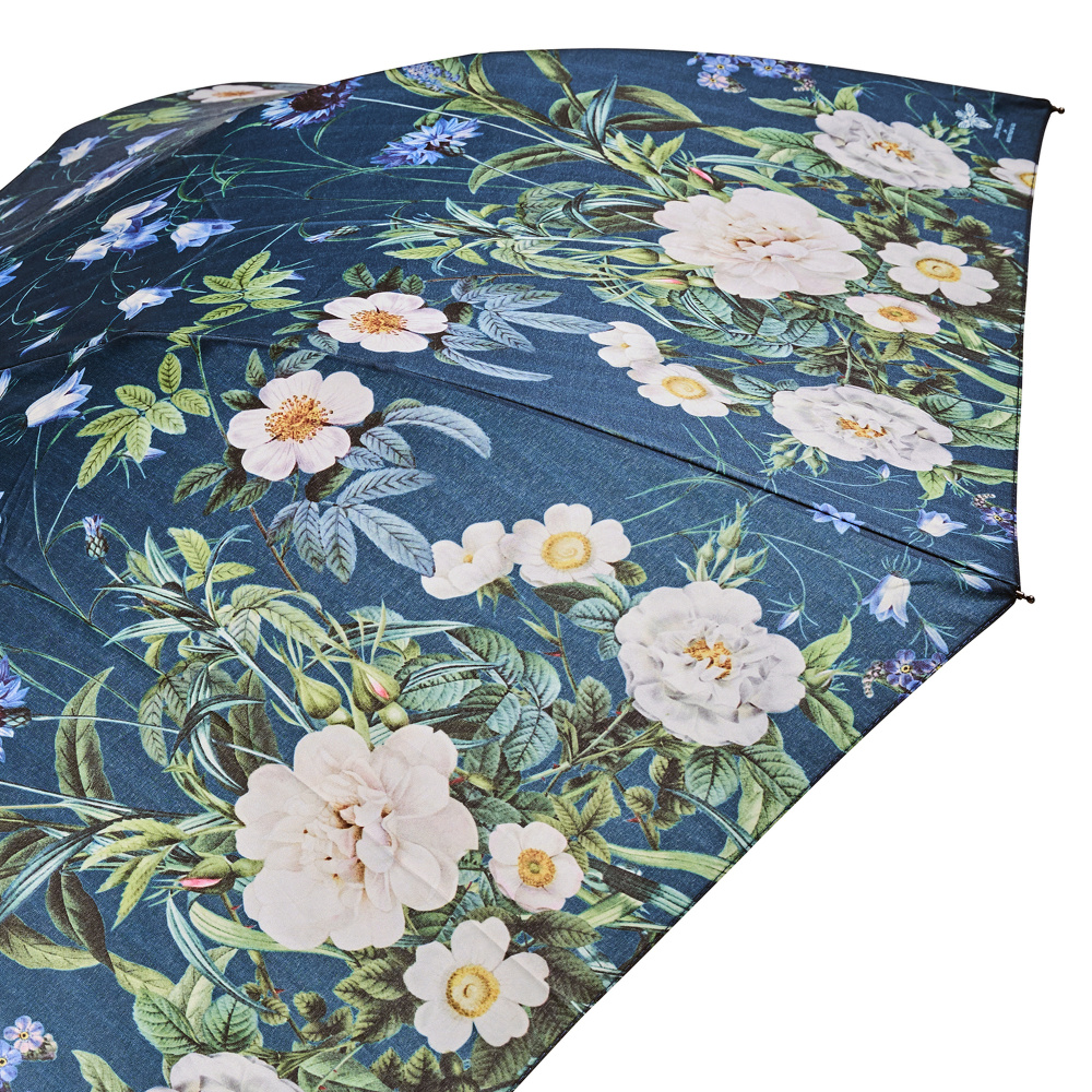 Jim Lyngvild foldeparaply - Blue Flower Garden - Billede 2