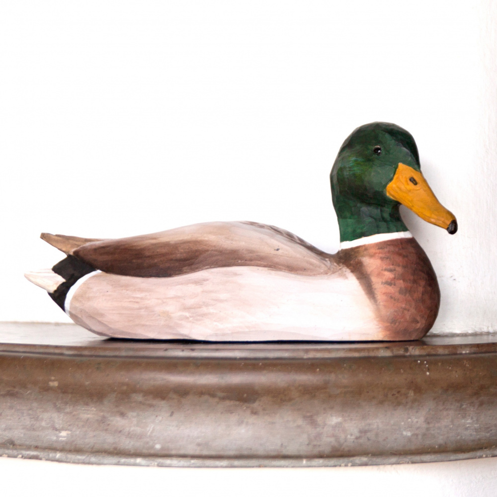 Oiseau en bois Wildlife Garden - canard colvert, mâle