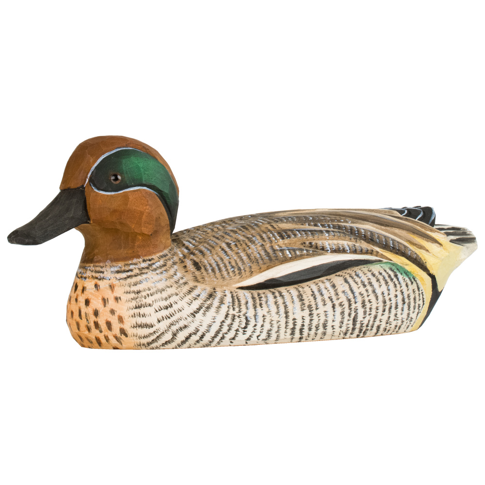 Wildlife Garden wooden bird - Eurasian teal - Image 2