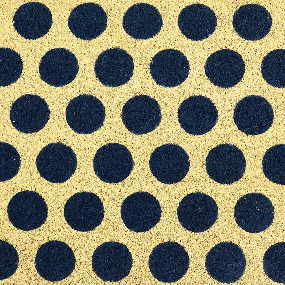 Rex London coir doormat - dots, dark blue - Image 3