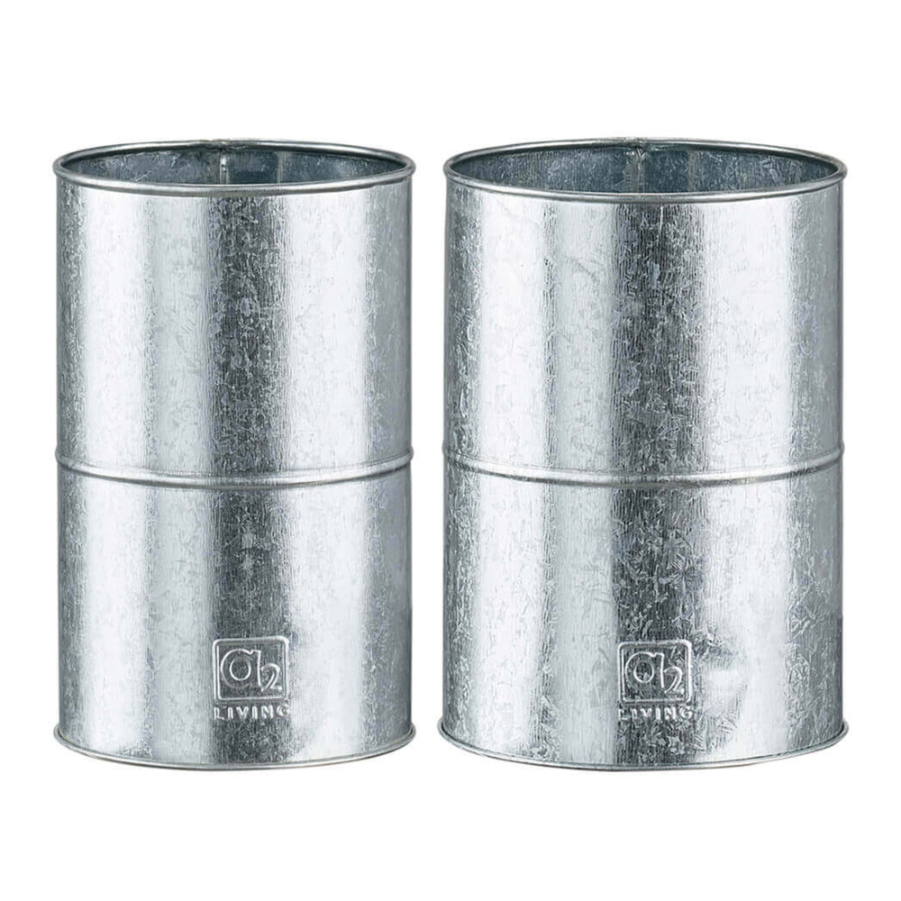 Vases A2 Living, 2 pièces - galvanisées