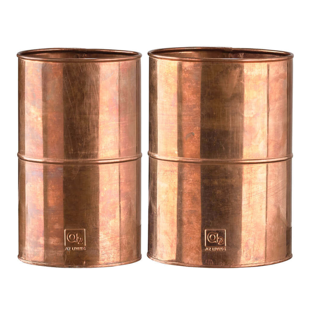A2 Living vases, 2 pièces - cuivre véritable
