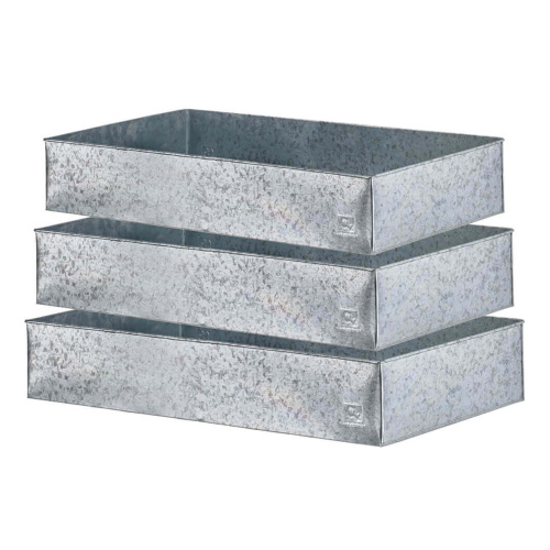 A2 Living plant trays, 3 pcs. - galvanized