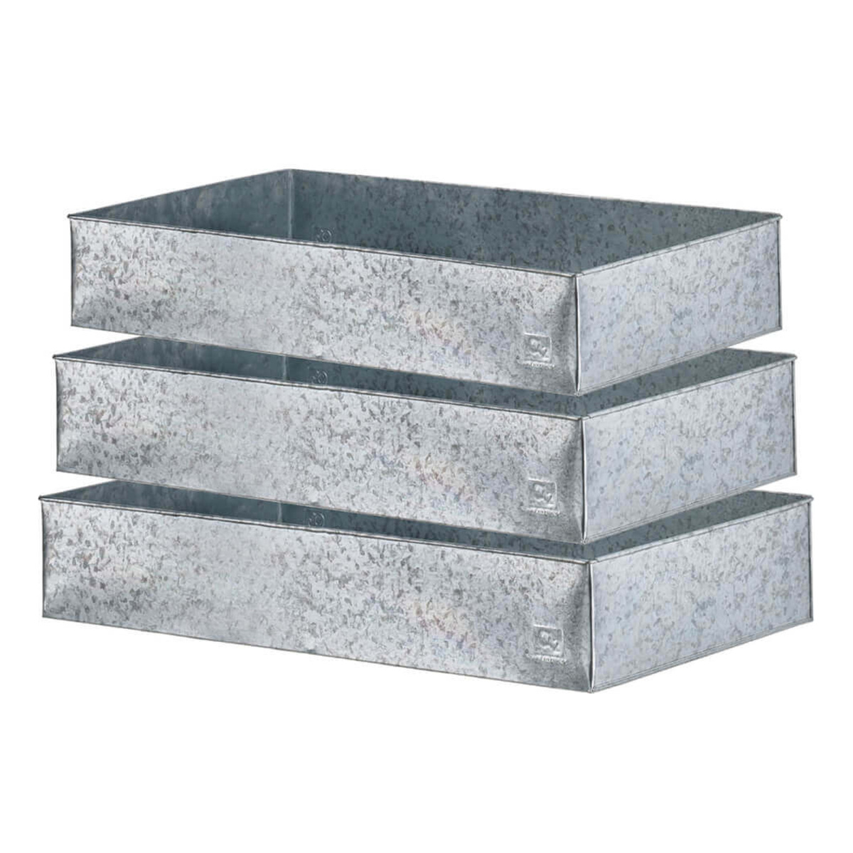 A2 Living plantebakker, 3 stk. - galvaniseret