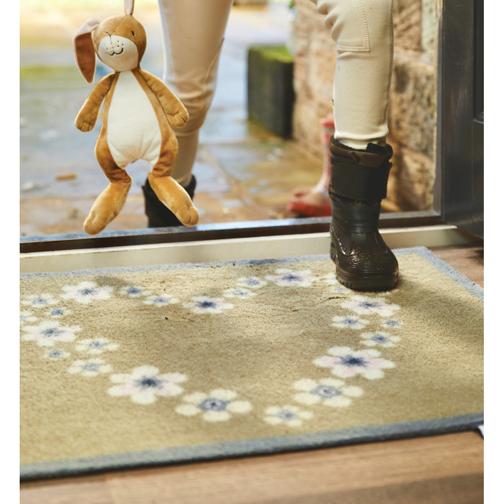 Hug Rug eco deurmat, 65x85 - Bloemenhart - Afbeelding 2