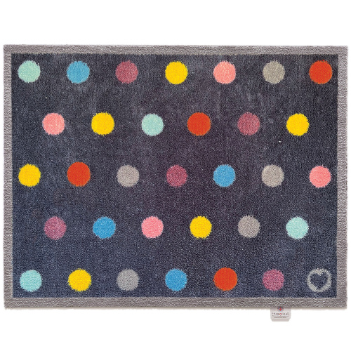 Hug Rug Öko-Fußmatte, 65x85 - Punkte, hell