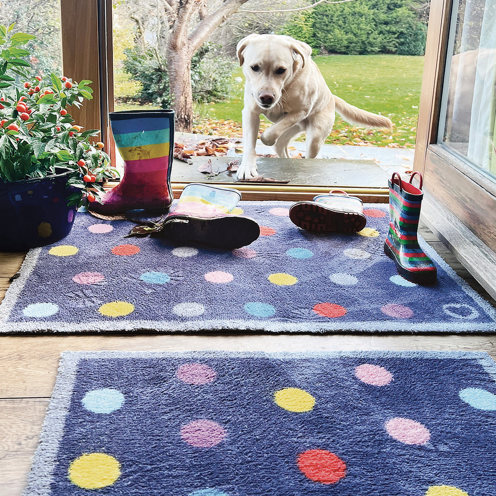 Hug Rug Öko-Fußmatte, 65x85 - Punkte, hell - Bild 2