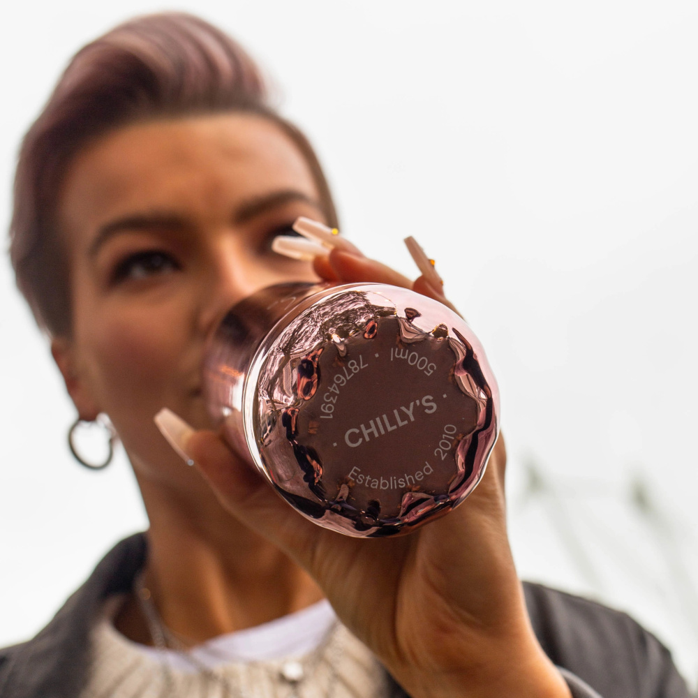 Chillys termodrinkflaska - Rose guld - Bild 5