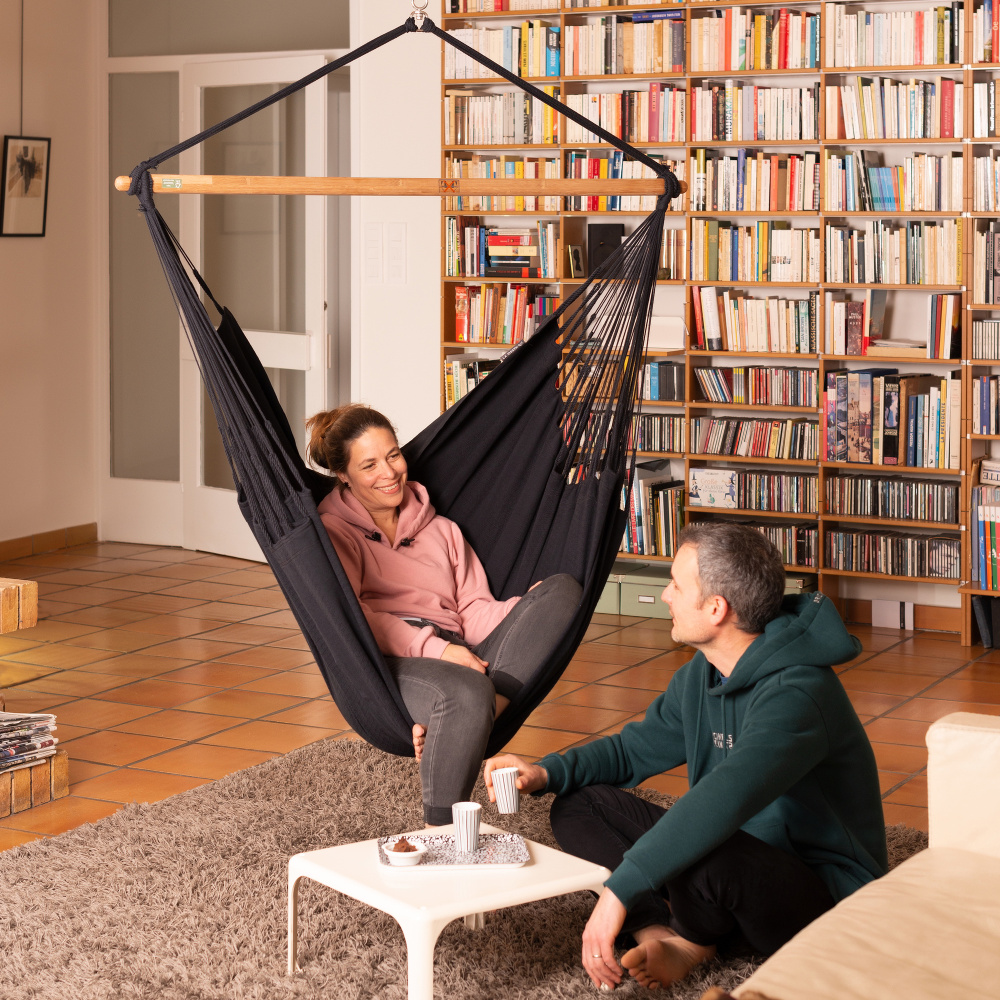 La Siesta fauteuil suspendu, king-size, éco - Onyx - Image 2