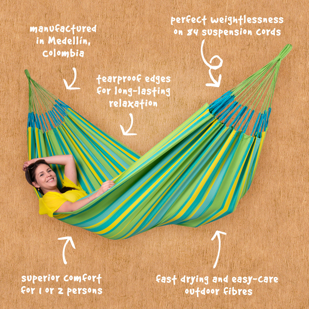 La Siesta Hängematte, 2 Personen - Lime - Bild 3