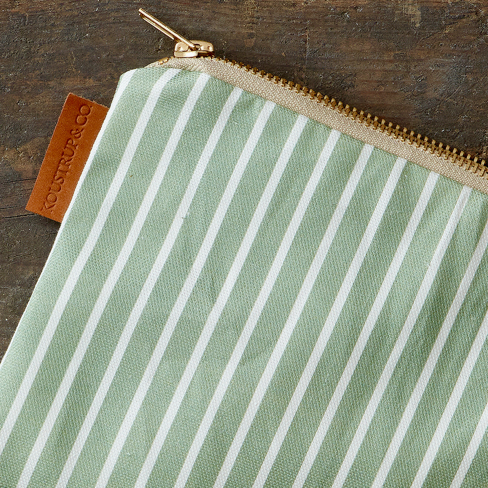 Koustrup & Co. cosmetic bag - striped green - Image 3