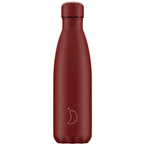 Chilly's thermo drinkfles - Donkerrood