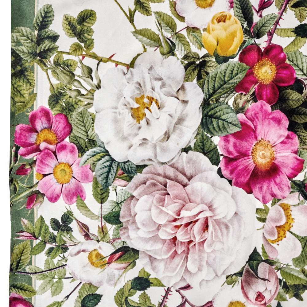 Jim Lyngvild silketørklæde, 50x50 - Rose Flower - Billede 2