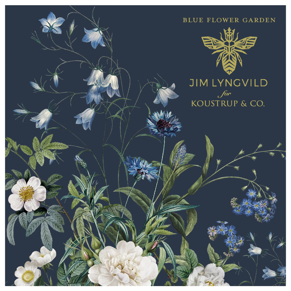 Pochette à cartes Koustrup & Co. - Jardin de fleurs bleues