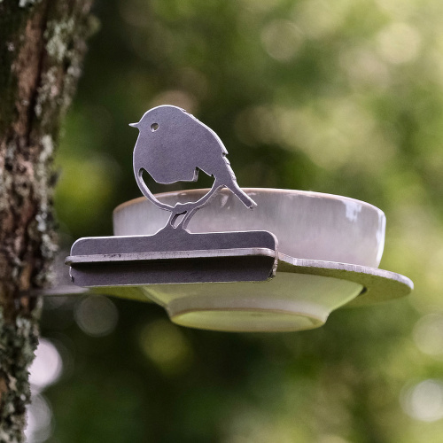 Metalbird support pour bain d'oiseaux en acier corten
