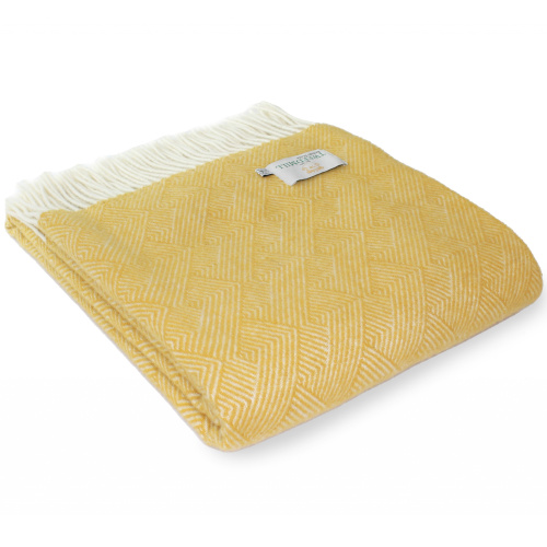 Tweedmill plaid en laine - Jaune Toscan