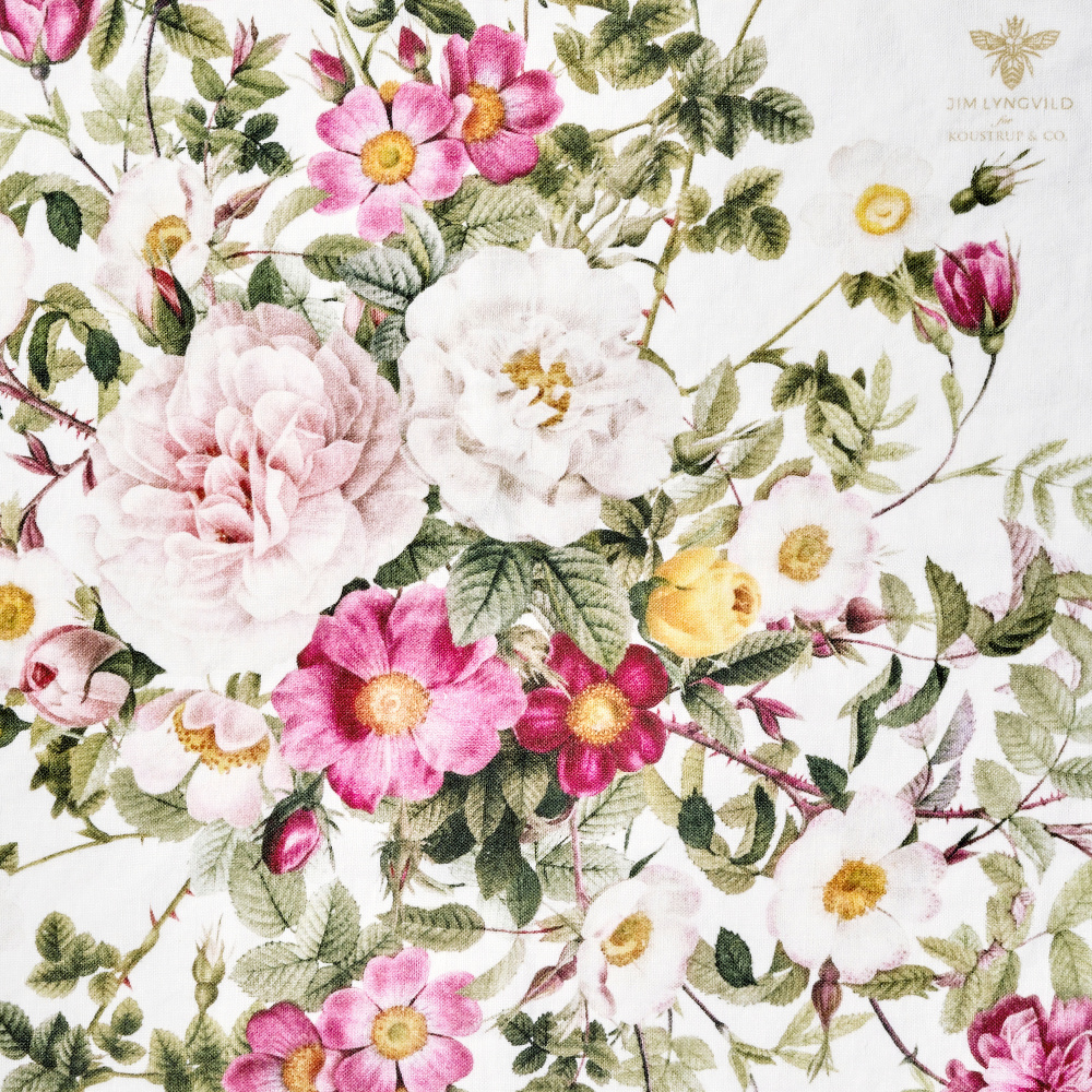 Jim Lyngvild stofserviet - Rose Flower Garden - Billede 5