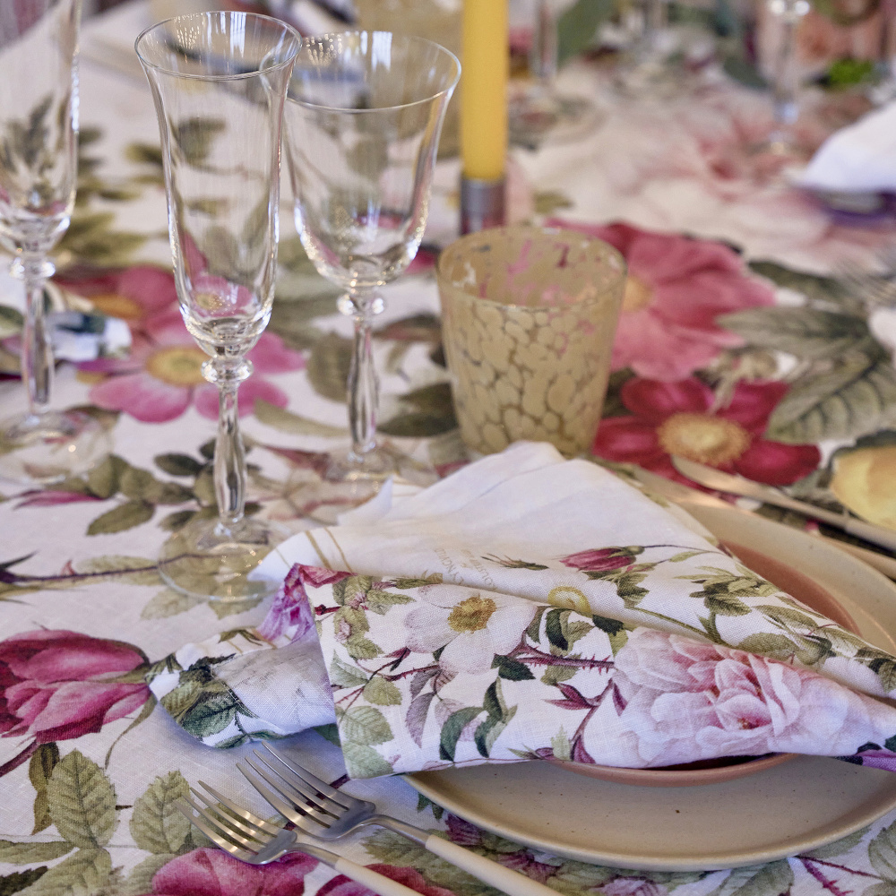 Jim Lyngvild stoffen servet - Rose Flower Garden - Afbeelding 2