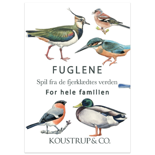 Koustrup & Co. Spielkarten mit Vögeln