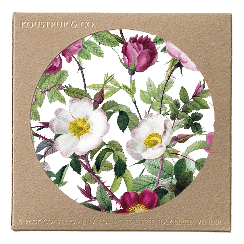Jim Lyngvild glass coasters - Rose Flower Garden - Image 4