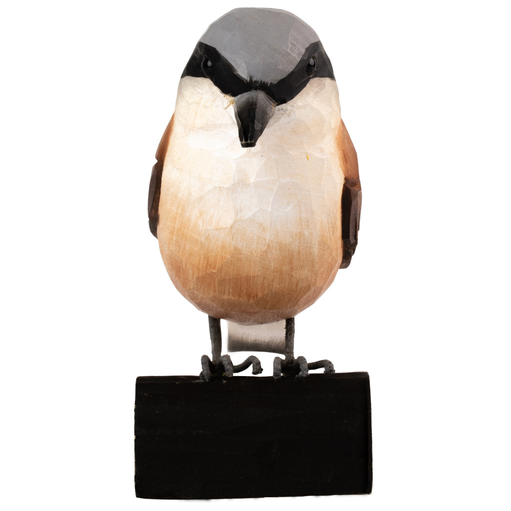 Wildlife Garden wooden bird - red-backed shrike - Image 5