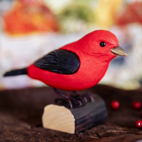 Wildlife Garden vögel aus Holz - scharlachroter Tanager