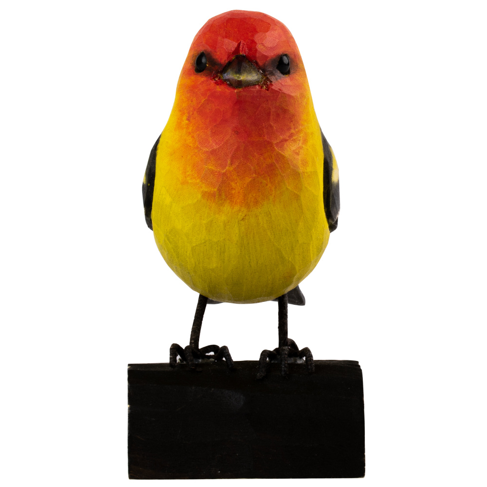 Wildlife Garden wooden bird - yellow tanager - Image 4