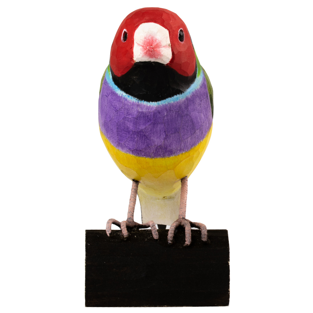 Wildlife Garden wooden bird - Gouldian finch - Image 4