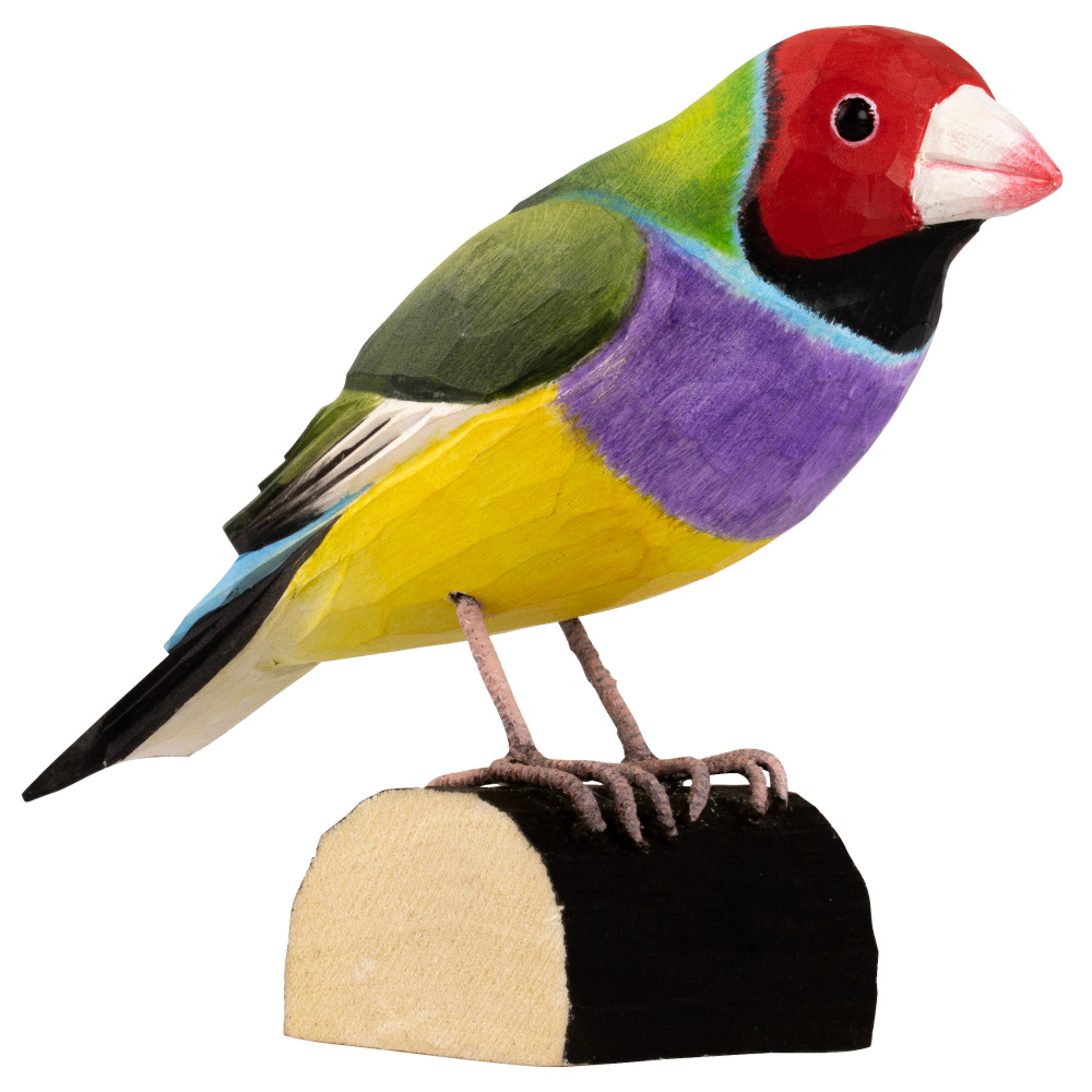 Wildlife Garden wooden bird - Gouldian finch - Image 3