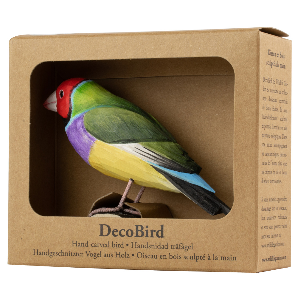 Oiseau en bois Wildlife Garden - diamant de Gould - Image 6