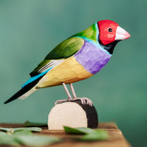 Wildlife Garden houten vogel - gouldamadine