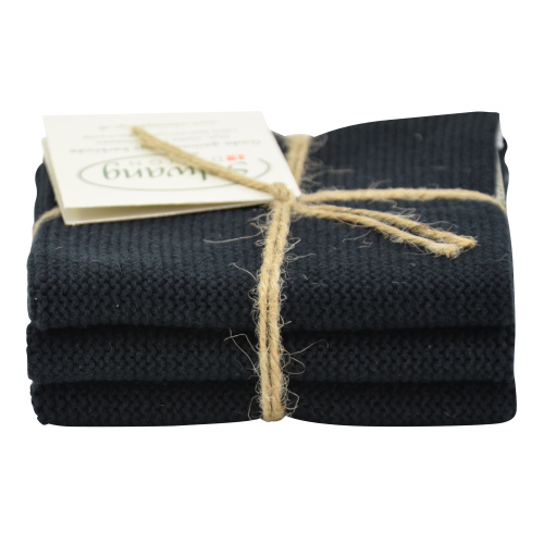 Solwang Spültücher, 3 Stk. - Schwarz