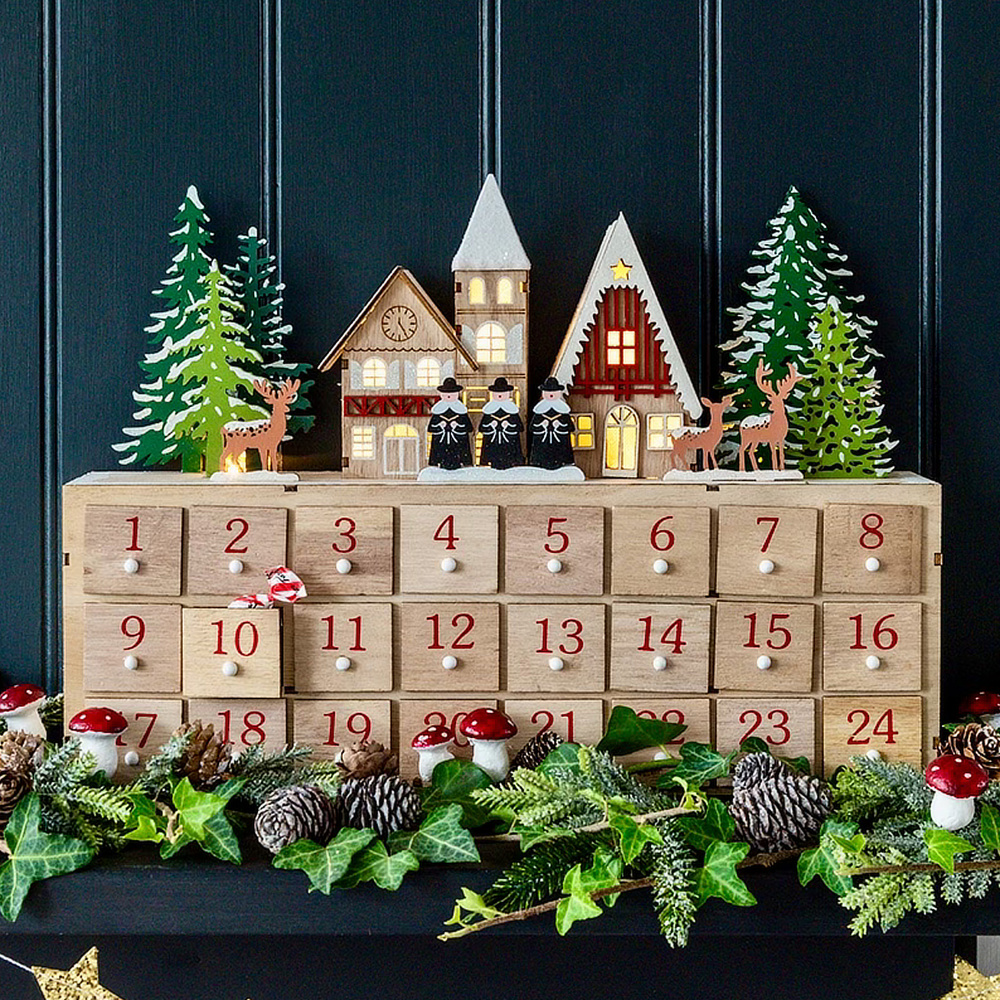 Calendrier de l’Avent Rex London avec LED - ville hivernale